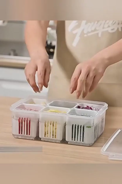Food Storage Box With Lid and 6 Compartments